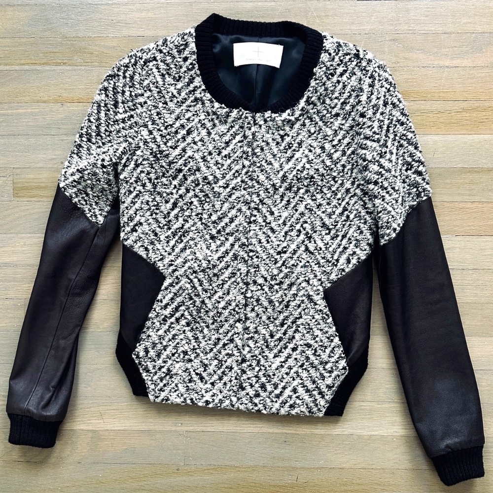 Thakoon Addition Boucle Lambskin Jacket - Size 0